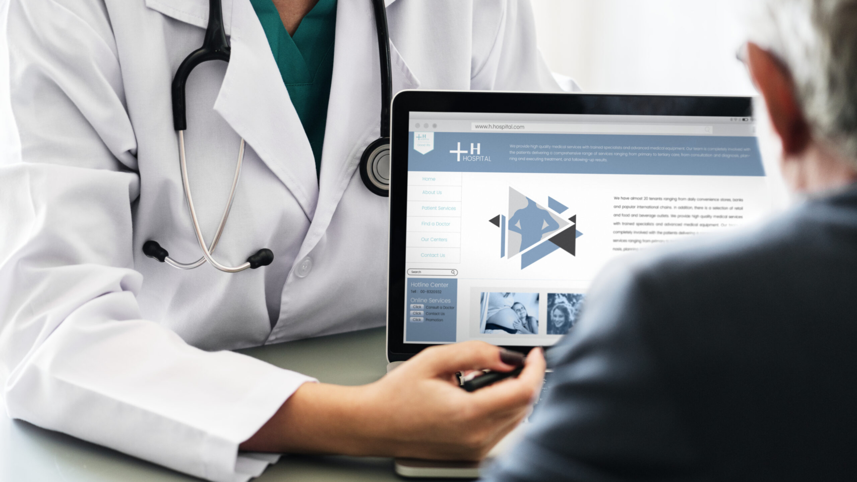 Doctor suggesting hospital program to patient